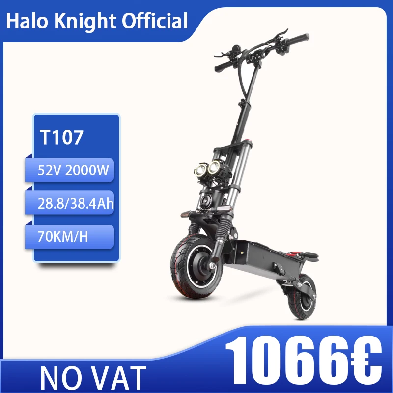 HaloKnight Double moteur 6000W Meilleur trottinette électrique 11pouces  Pneu tout-terrain 60V 38.4AH Vitesse maximale 95km/h - AliExpress