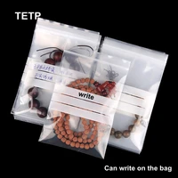 TETP 10Wires Writing Ziplock Transparent Plastic Bags Resealable Small Jewelry Storage Sealing Accessory Gift Display Favors 1