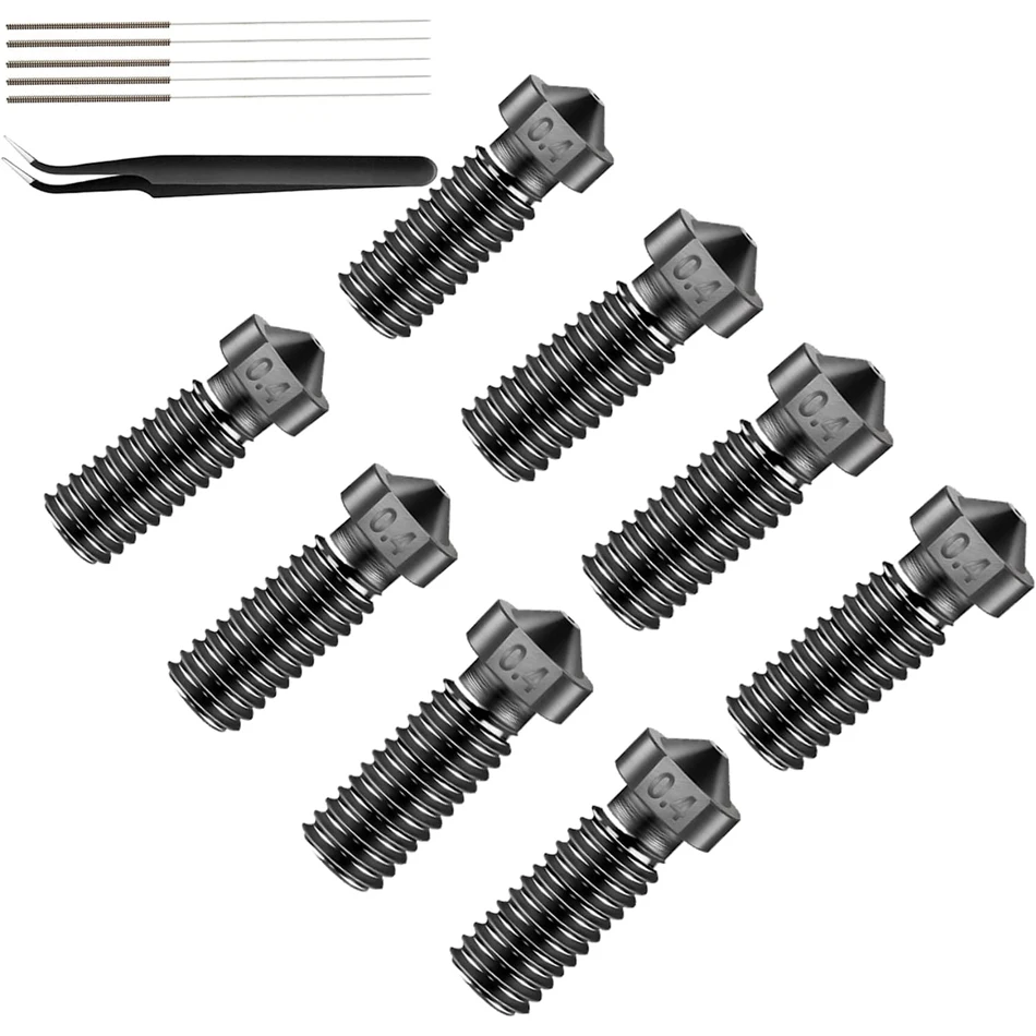 

Набор насадок для 3D-принтера, 0,4 мм, 8 шт., 0,4 мм, 5 шт. игл 0,35 мм + 1 пинцет