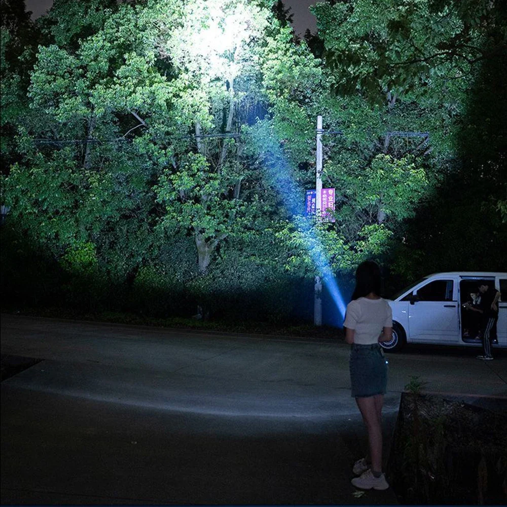 Description Picture 3 of itemPortable Rechargeable LED Flashlights High Power Military Tactical Flashlight Telescopic Zoom Torch Lamp Outdoor Camping Fishing