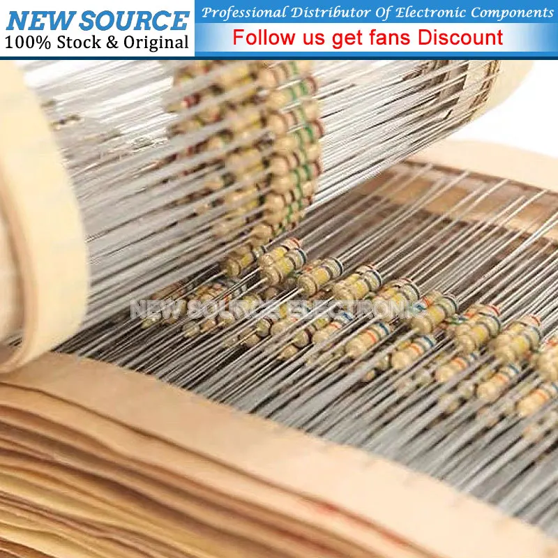 100pcs/lot 1/4W Carbon Film Resistor 5% 1R-10M 0R 10R 22R 47R 100R 220R 470R 1K 3.3K 10K 47K 100K 220K 47 100 150 Ohm 0.25W carbon film resistor