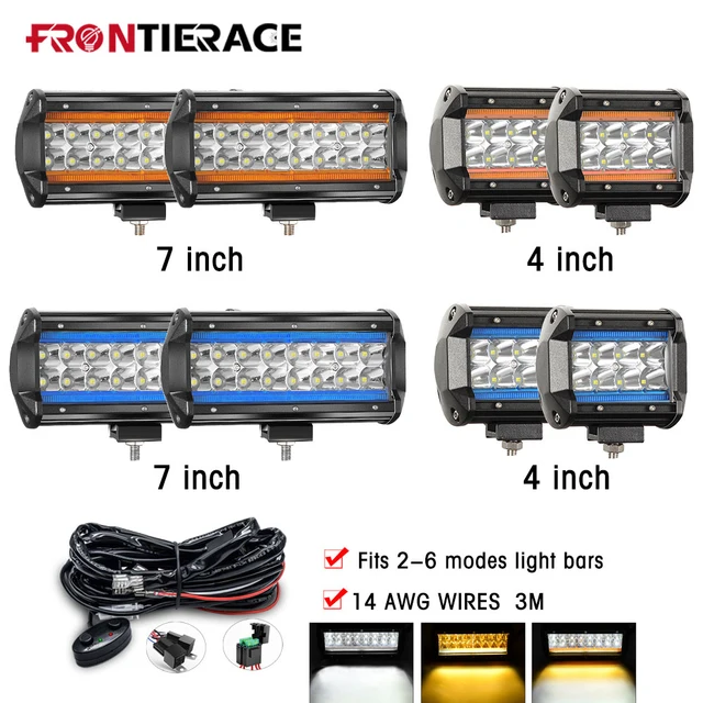 A Versatile and Reliable Lighting Solution: 7 Inch Dual Color White Amber Blue Led Lightbar