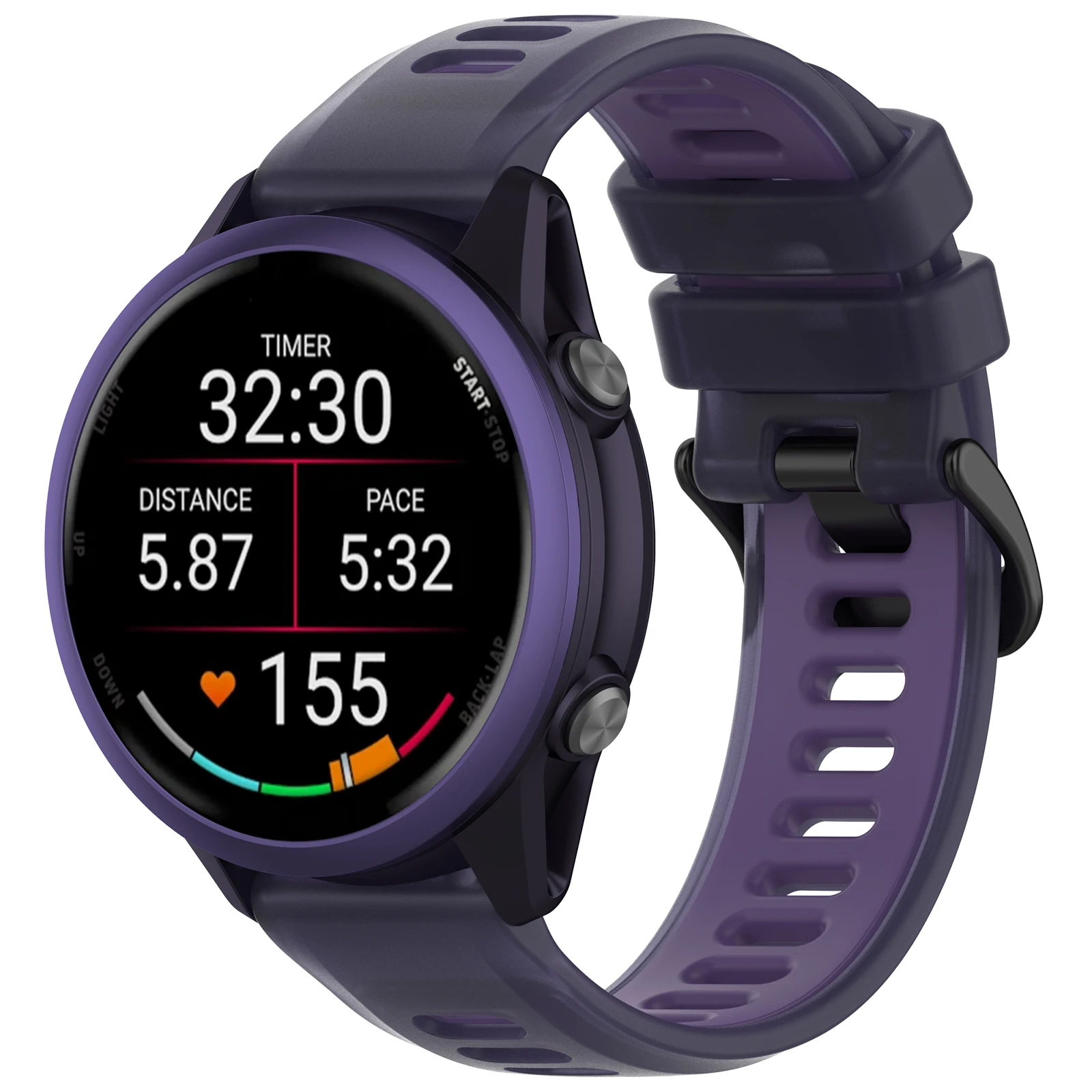 Semi-Transparent Jelly Color Silicone Watch Strap, 20mm/22mm