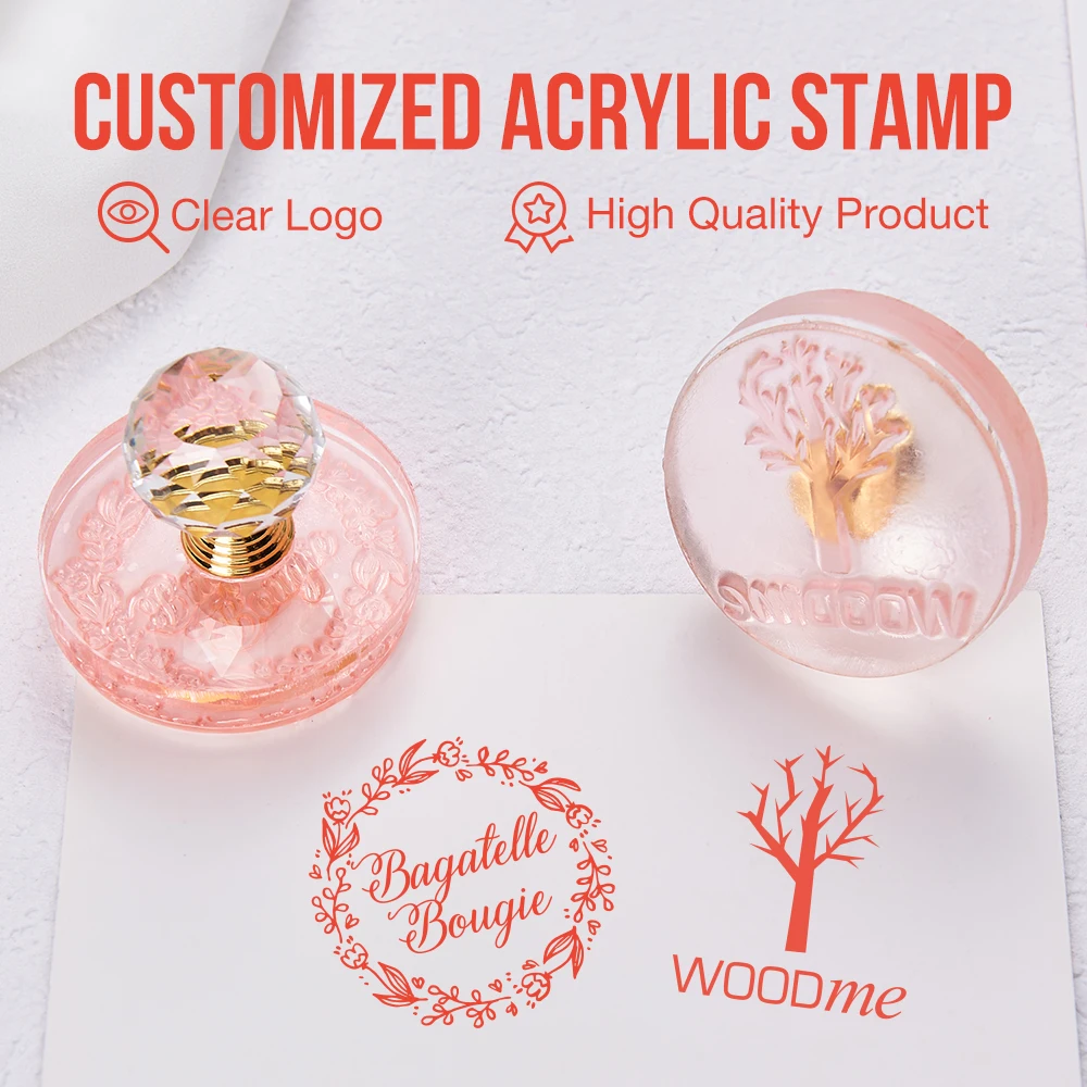 Wedding Stamp Acrylic Rubber Personalized Wedding Student Graduation Business Package Transparent Acrylic Seal wedding stamp