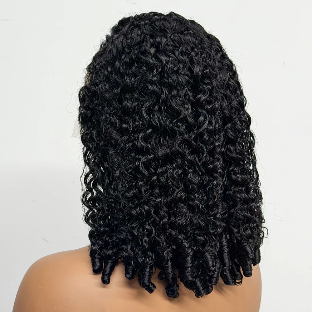 Burmese Spring Human Hair Wigs 250% Density 13x4 Lace Frontal Wig 100% Human Hair Wigs Burmese Curly With Spiral End For Women