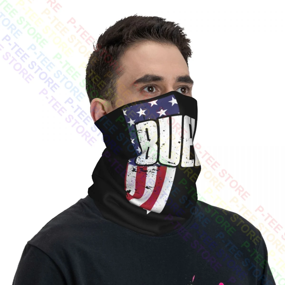 Buell Family American Flag Neck Gaiter Bandana Scarf Face Mask Soft Headwear Neck Warmer