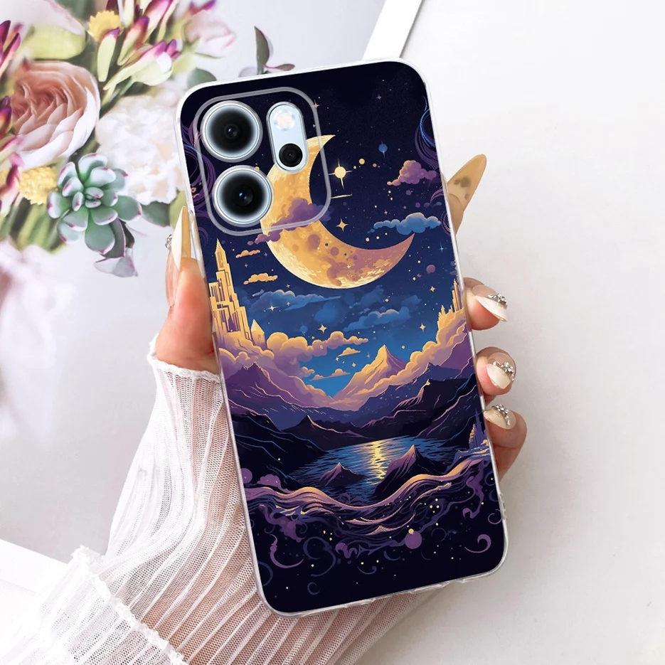 Colorful Flowers Painted Soft Slim Phone Case Cover