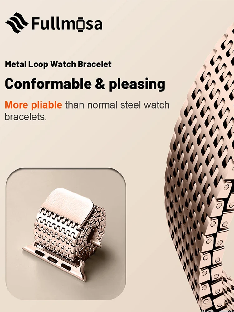 Stainless Steel Mesh Fullmosa Stainless Steel Mesh Loop IWatch - Main Image