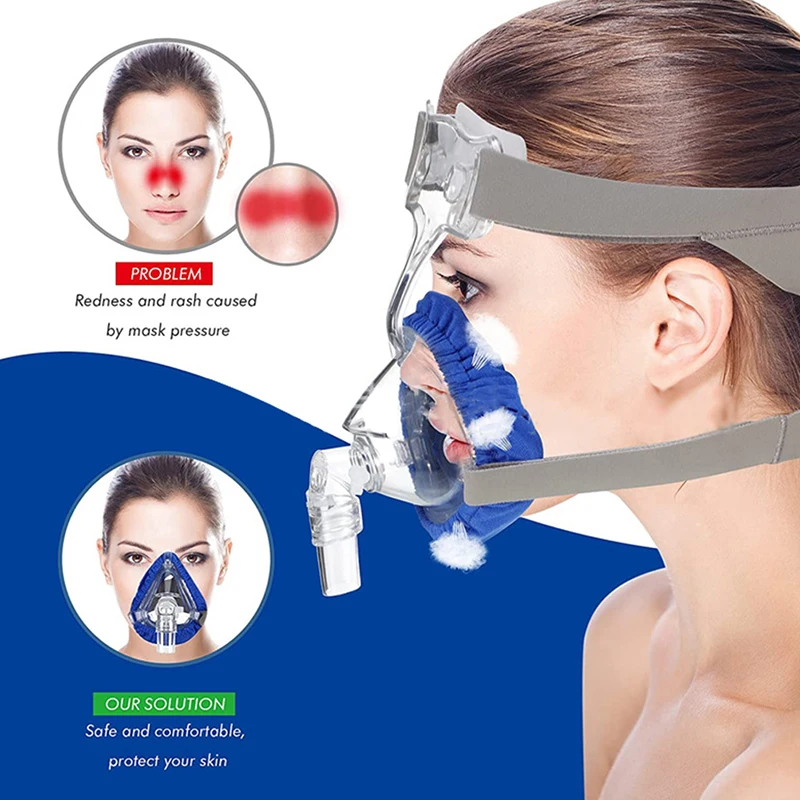 Universal 1PC Mask Liners Reusable Fabric Comfort Covers Reduce Air Leaks Skin Irritation Covers Nose and Mouth