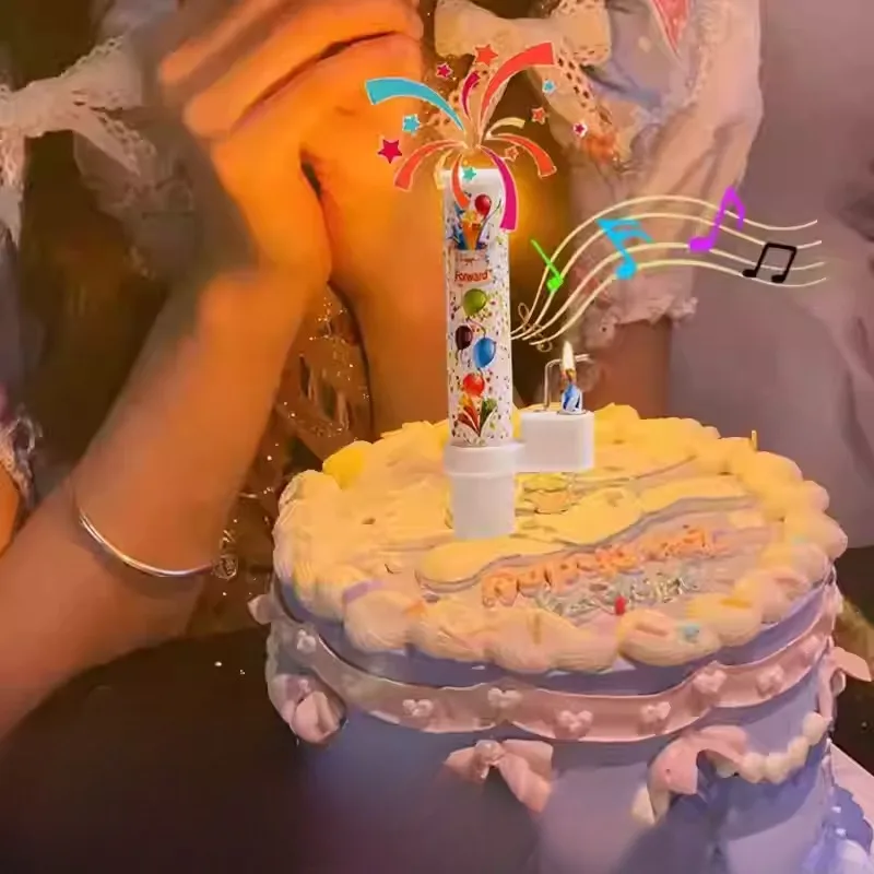 1pcs Surprise Birthday Candles with Catapult Candy Effect - Creative Happy Birthday Cake Decorations Fun Party Candle Set