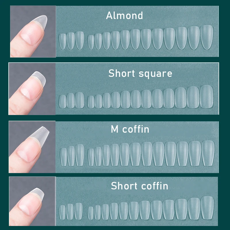 120 Pièces De Faux Ongles À Pression Courte Avec Design, Capsules