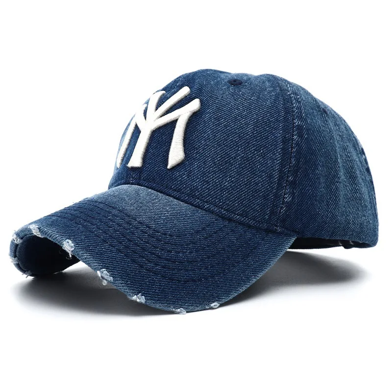 High Quality Black Blue Denim Baseball Cap for Women Snapback Hat Casquette Homme Adjustable Luxury MY Dad Hats for Men 2023 3