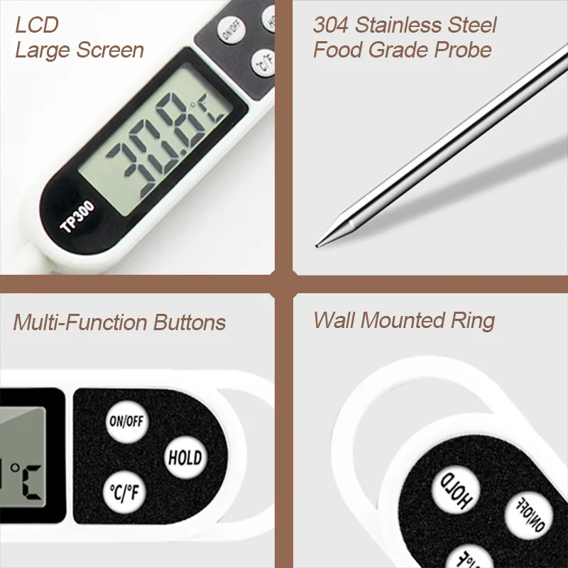 Kitchen Food Baking Digital Thermometer Electronic Probe Type Digital Display Cooking Liquid Grill Oven Thermometer 4
