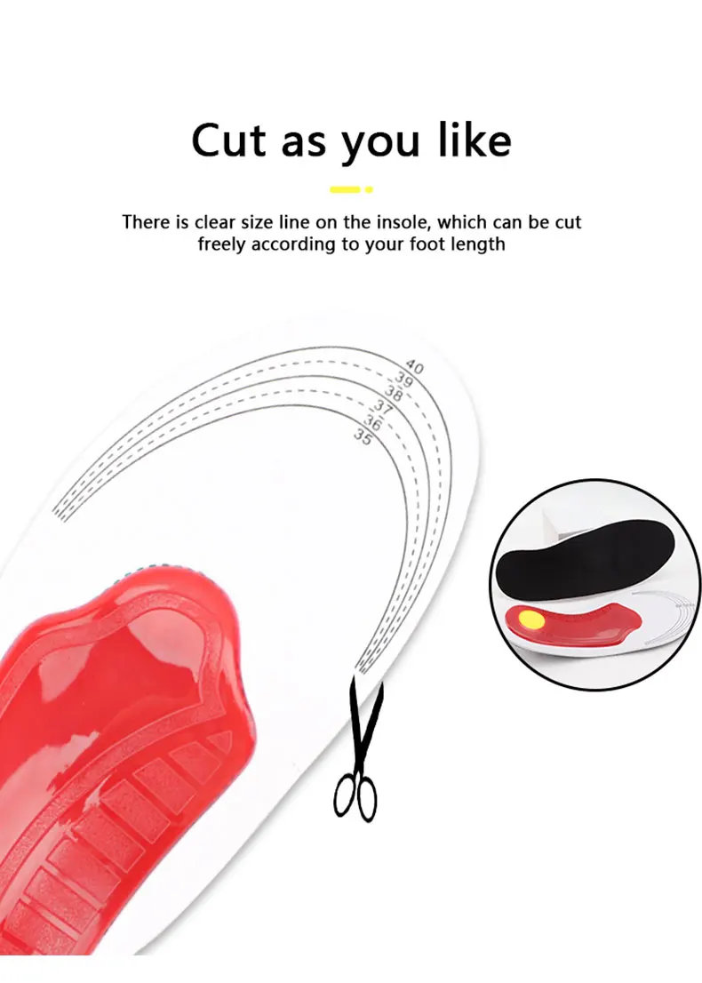 1 pereche branț ortopedic pentru picior plat Suport arc pentru fasciita plantară Pantofi branțuri bărbați femei EVA absorbant șoc anti-alunecare_voghion.com