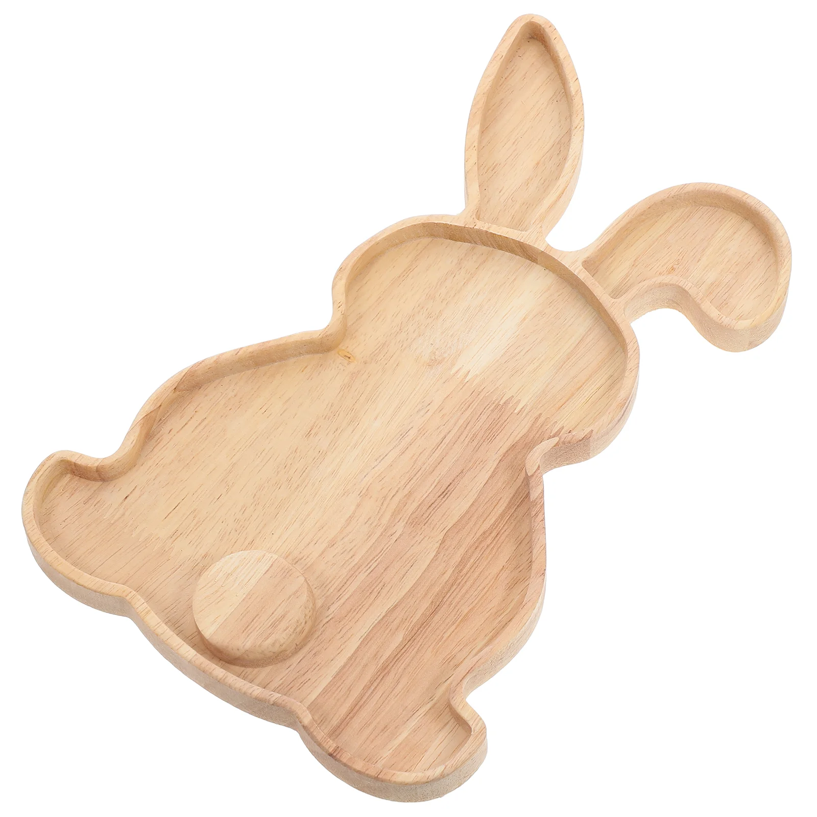 Rabbit Serving Tray Bunny Kids Dish Shaped Board Pet Wood Easter Plate Desktop Food Snack Baby 5