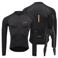 Rvouei 2024 New Autumn Long Sleeve Bib Pants Cycling Jersey Set Ropa Ciclismo Bicycle Clothing Bike Jersey Uniform Men Clothe 1