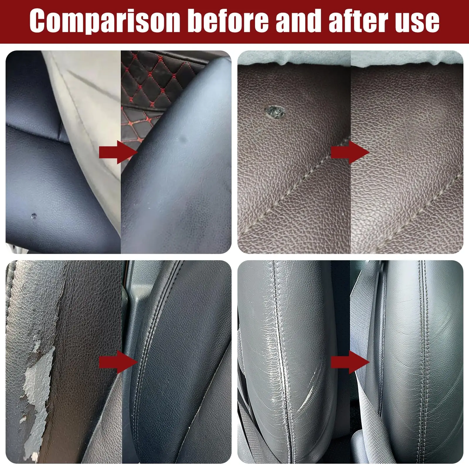 Leather Filler Paste Car Seat Scratch Crack Repair Leather Repair Agent Hole Filler Natural Flexible Paste