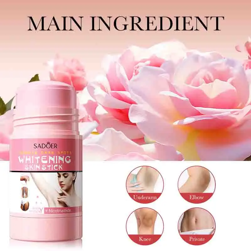SADOER Niacinamide Vitamin C Body Skin Care Cream Stick Underarm Elbow Knee Private Part Remove Skin Black Solid Creams Stick 3