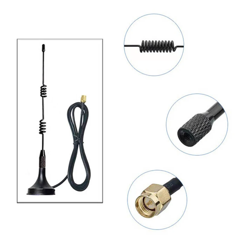 Double Circle Small Sucker Antenna 433MHZ Wireless Enhanced Signal Charging Station Receiving Antenna