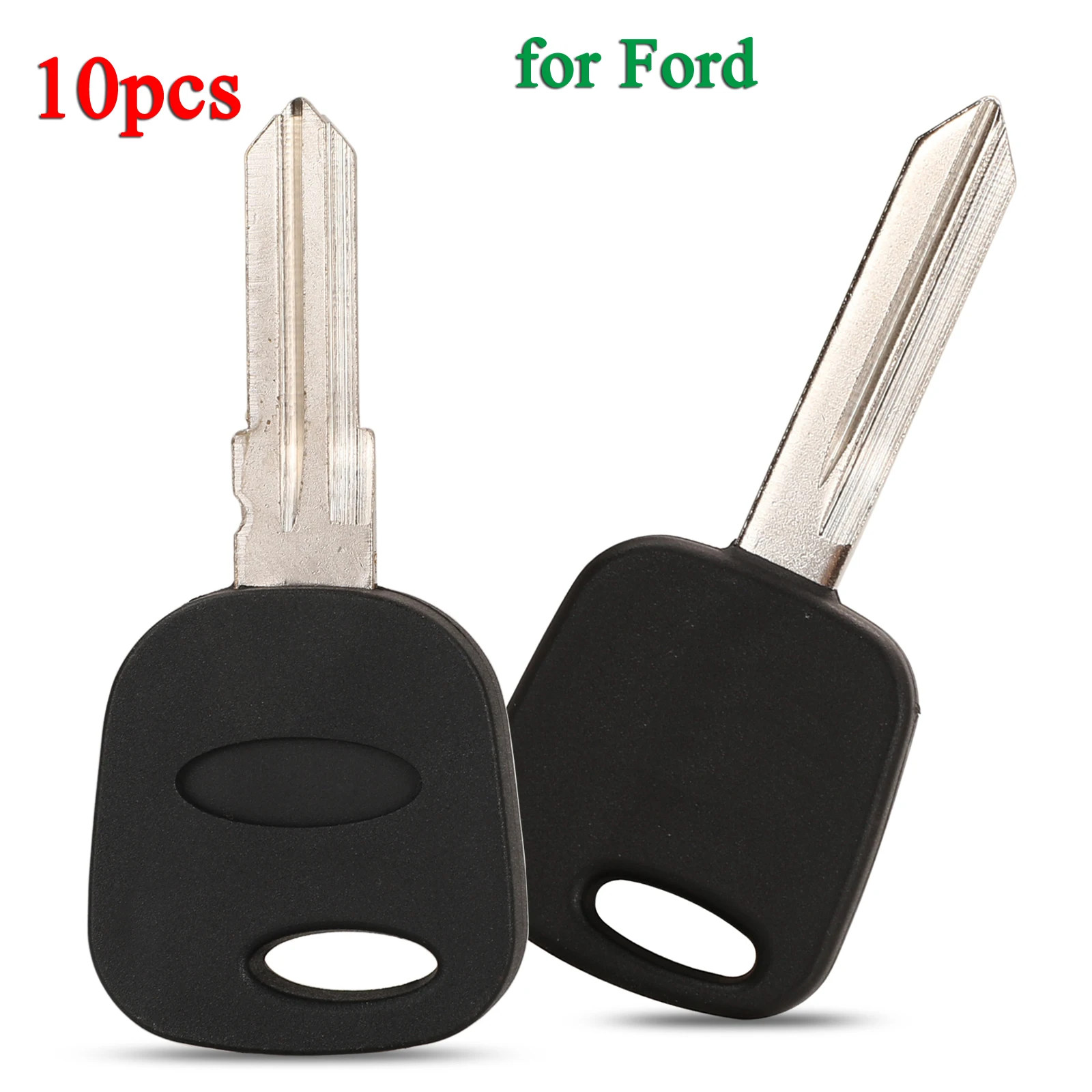 

jingyuqin 10pcs Replacement For Ford Escape F150 Focus Kuga Maverick Mondeo Mustang Transponder Remote Key Shell Case FO38 Blade