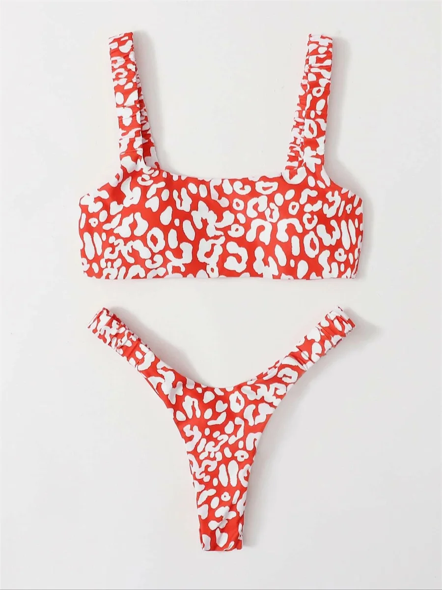 Sexy Micro Bikini 2023 Women Orange Leopard Push Up Padded Thong ...