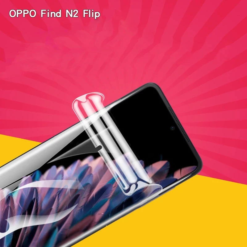 Oppo Find N2 플립 스크린 보호대 하이드로겔 필름, Oppo Find N3 플립 소프트 보호 전면 후면 보호, 유리 아님, 3 개