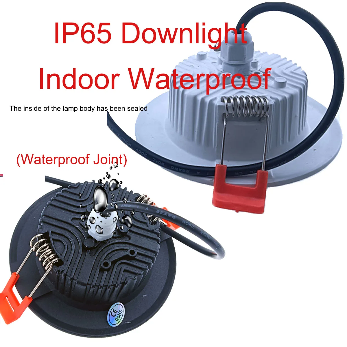 24W 30W 220V IP65 IP66 IP67 Outdoor Waterproof LED Downlight 5W 7W 9W 12W 15W 18W Bathroom Toilet Eaves Ceiling Lamp Spot Light