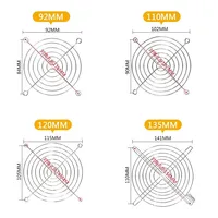 Cooling Fan Guard Metal Grill Computer Cover Fan Grill 30mm 40mm 50mm 60mm 70mm 80mm 90mm 120mm 135mm 140mm 170mm 200mm - Image 2