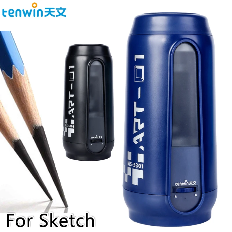 Tenwin Fully Automatic Electric Pencil Sharpener USB Charging Fast Sharpen Colored Sketch Pencils Student School Supplies Statio