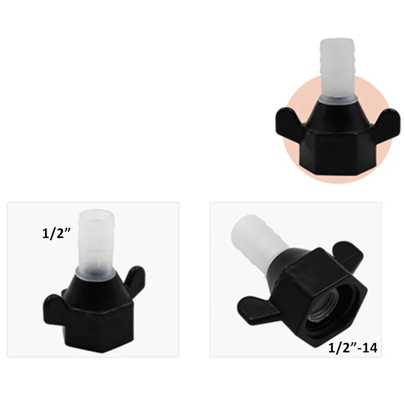 1/2" / 1/2"-14 Hose Barb Quad Port Fitting Macerator Water Pump