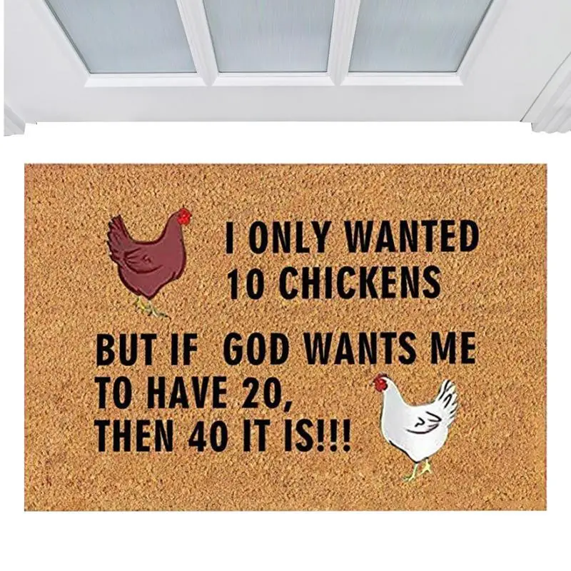 

Funny Welcome Mats 23.6*15.7inch Chicken Pattern Doormat Funny Front Door Mat New Home Closing Housewarming Gift Welcome Mother