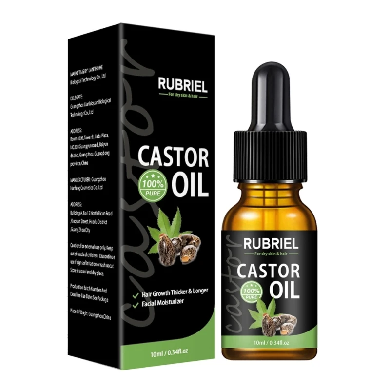 Organic Castor Oil,Pure Castor Oil for Eyelashes, Eyebrows,Hair,Skin Moisturizing Natural Eyelashes Growth Liquid Drop Shipping