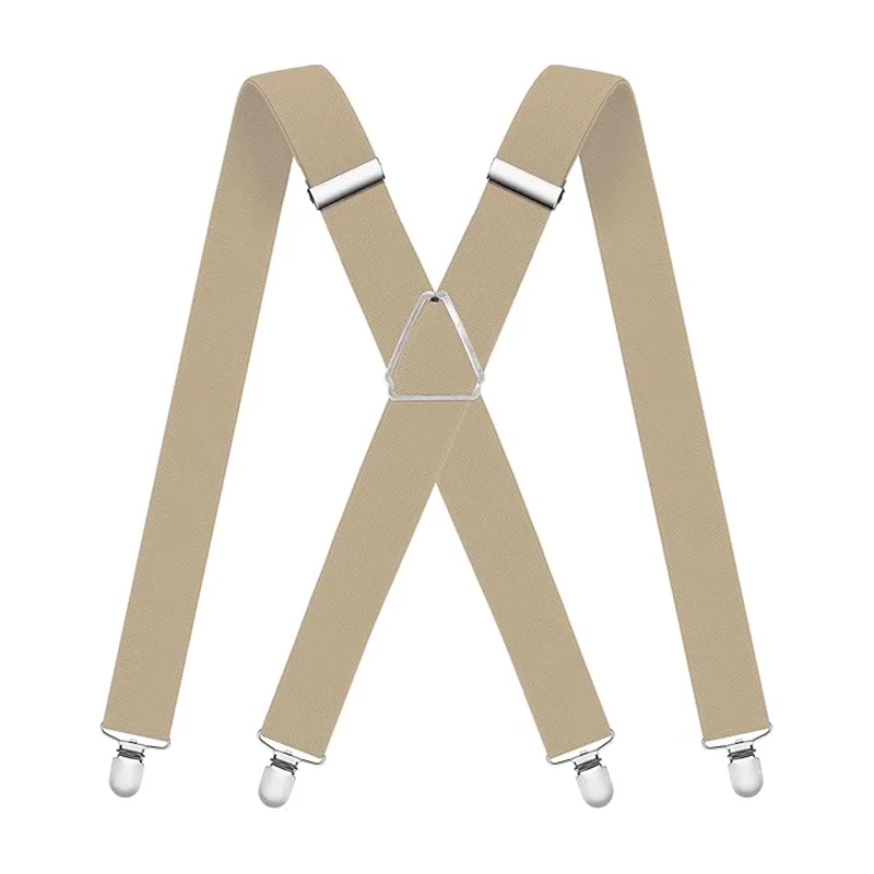 Elastic Polyester Suspenders Men 4 Clips Vintage Men's Women Suspender Trousers Wedding Suspension For Skirts Suspenders 4 Clip