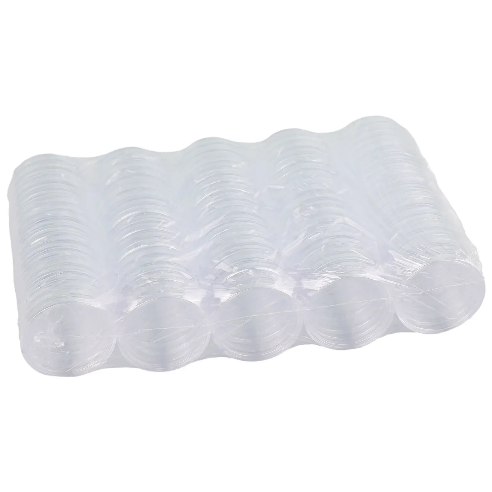 Clear Coin Storage Boxes Collecting Box Case Holders 100pcs 32mm For Coins Storage Capsules Protection Container