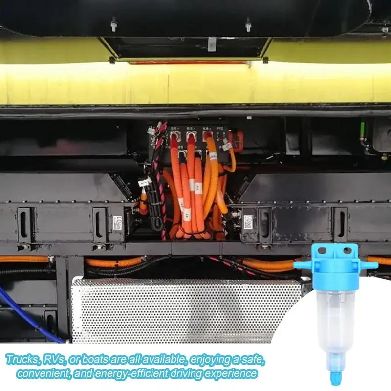 Parking Heater Filter Diesel Oil Filter Waterproof Metal Mesh With Drain Valve For Boat Truck