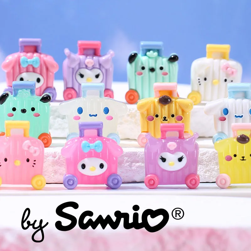 

2023 New Sanrio Hello Kitty Kuromi Cinnamoroll Keychain Suitcase Resin Accessories Decoration Pendant Anime Kawaii Cute Creative