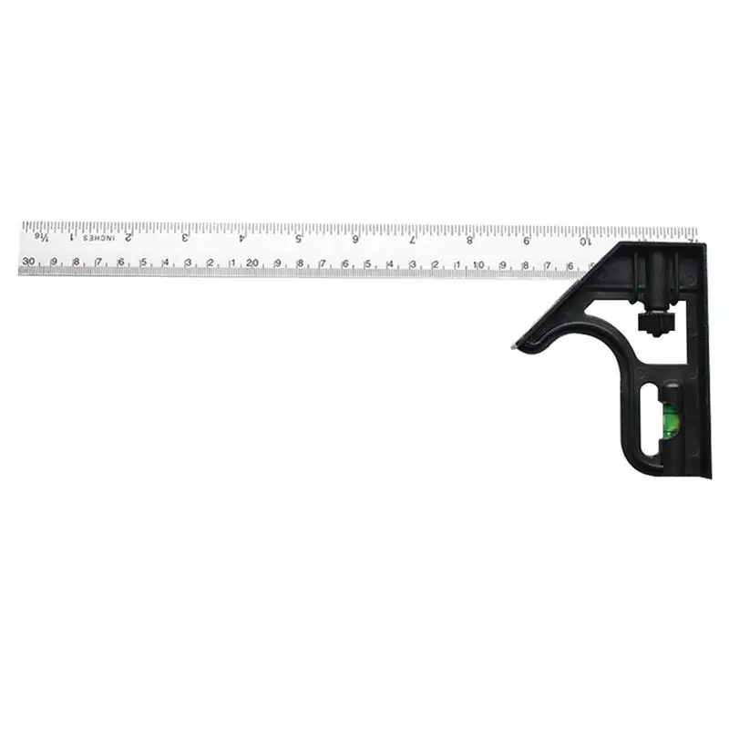 

305mm Multifunctional Adjustable Combination Angle Ruler 90 Degree With Bubble Level Square Angle Ruler Measuring Tools