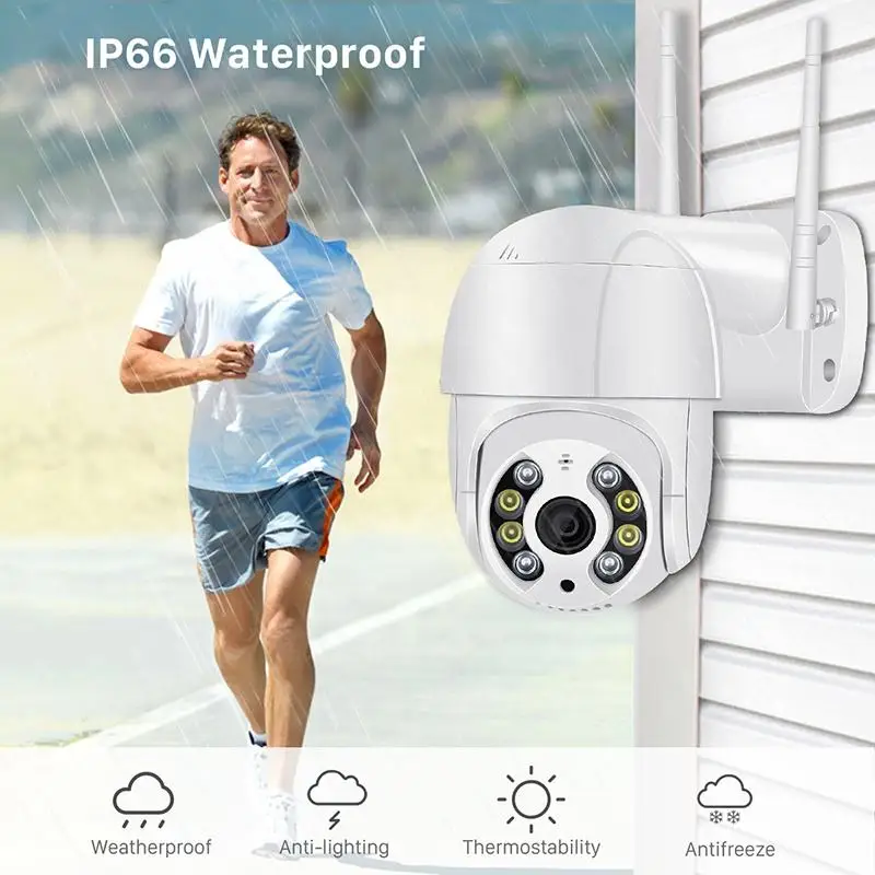 Icsee 8MP 4K IP Camera AI 5MP Speed Dome Auto Tracking PTZ Camera Smart Home Outdoor Wireless WIFI CAmera Surveillance Icsee 2