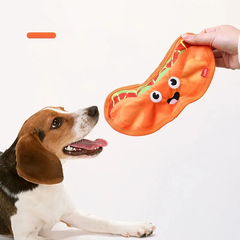 Dog toy bite-resistant grind-resistant boredom-relieving artifact pet paper sounding simulation hamburger and French fries