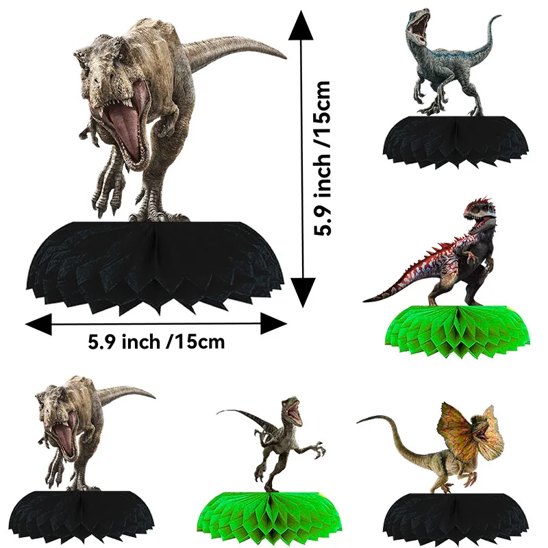 Jurassic World Dinosaur Party Supplies - Disposable Tableware Balloons Banners Cake Flags