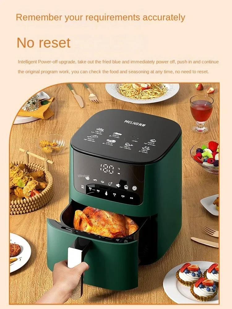 Intelligent air fryer 7L 8L9L automatic large capacity oil-free household multi360°  baking LED touch screen fryeroven 4