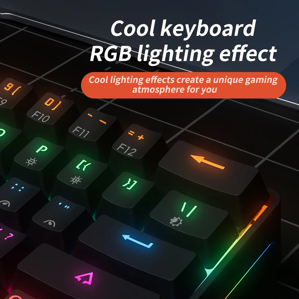Mini Mechanical Keyboard 61Key Esports Wired USB Hot swappable RGB Light Effect Red Axis Compact Practical