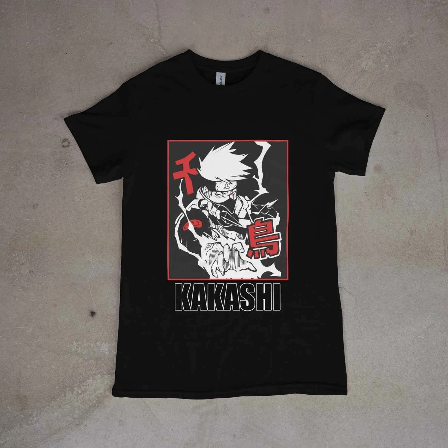 Anime-inspired Naruto Kakashi Cotton Tee - Summer Manga Style Casual Streetwear