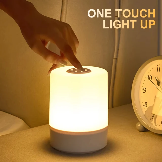 Touch Night Light Bedroom Table Lamp 3 Modes Dimming Rechargeable Night Lamp Ambient Light Soft Light Bedside Lamp For Kids Gift 1