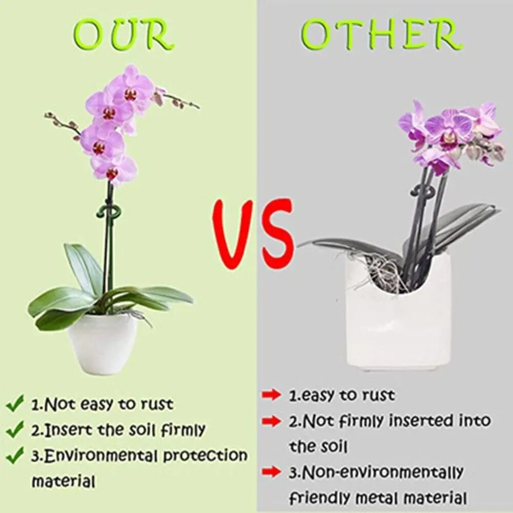 Plant Support Stick 5/10PCS Reusable Fixed Stick for Plants Stand Support Flower Vine Climbing Bracket Gardening Accsesories
