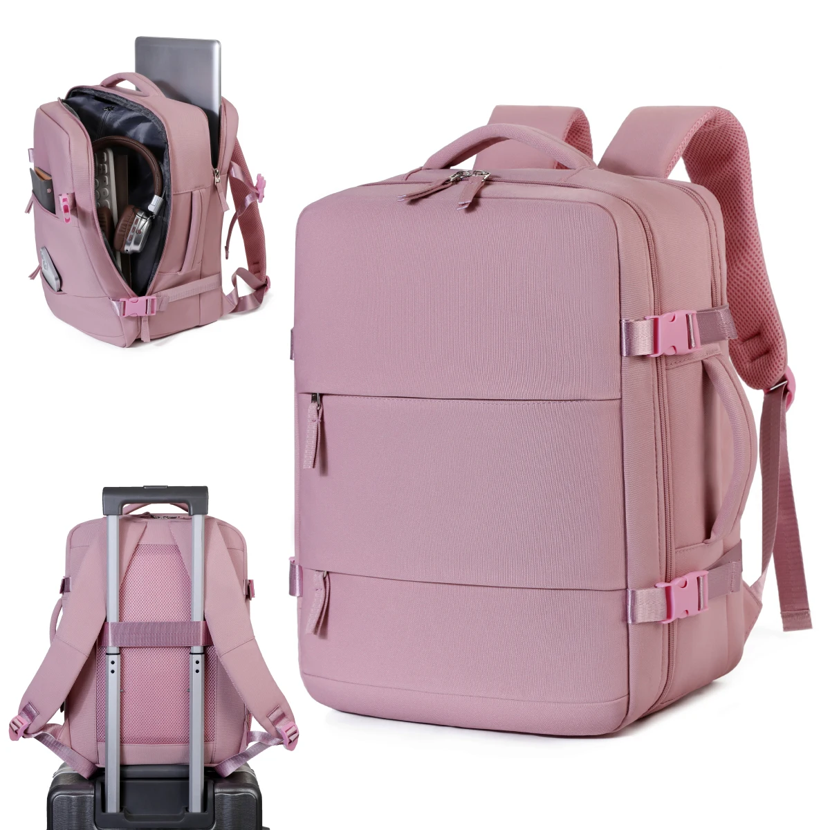 Backpack for Business Trips, Large Capacity, Oxford Waterproof, Lightweight Nylon Backpack, Multifunctional Commuting Travel Computer Bag, Ladies, College Students, High School Students