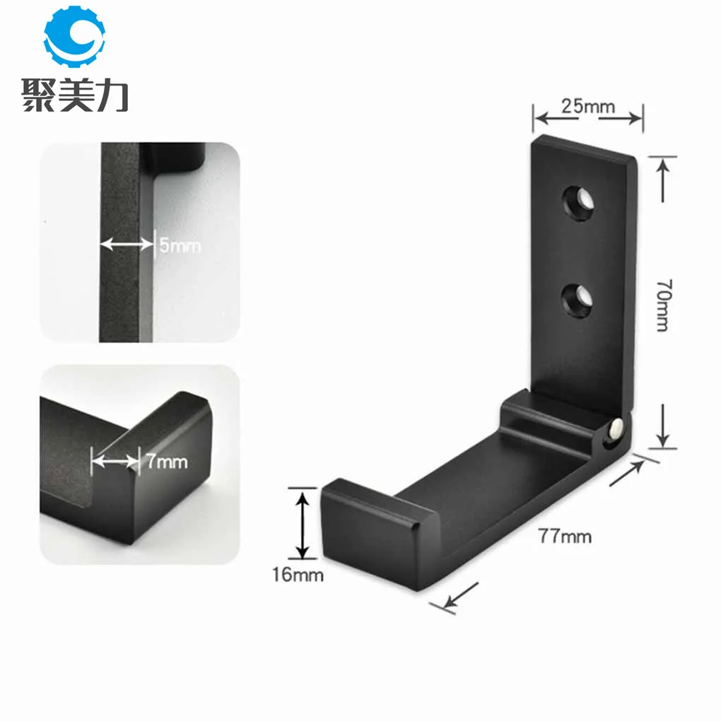 Aluminum Alloy Round Head Foldableing Clothes Hook Wall-mounted Black Gold Clothes Hook Invisible Punch-free Row Nail-fr... foldable clothes hook