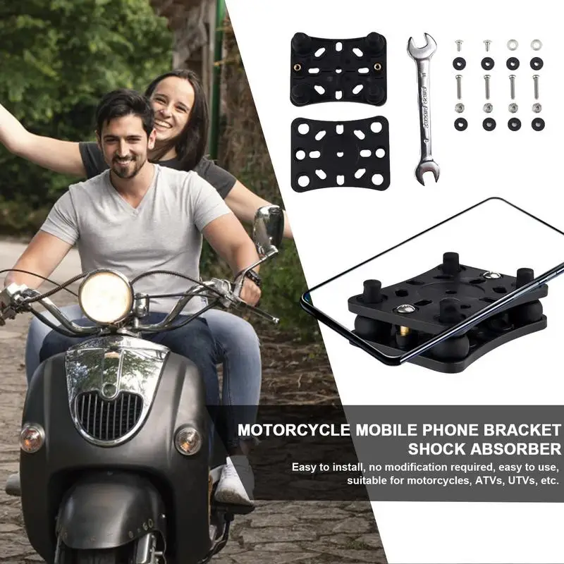 

Motorcycle Phone Mount Nylon Silicone Phone Holder Anti Shake Bike Strong Adhesive Riding Supplies Mount GPS Support Bracket