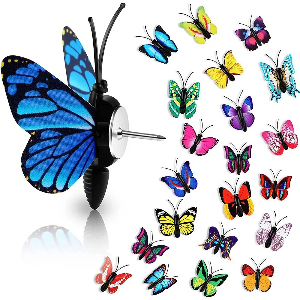Push Pins Butterfly Thumb Tacks Decorative Push Pins Butterfly Push Pins Colorful Cute Pushpins for Photo Wall Cork Board(30 Packs)