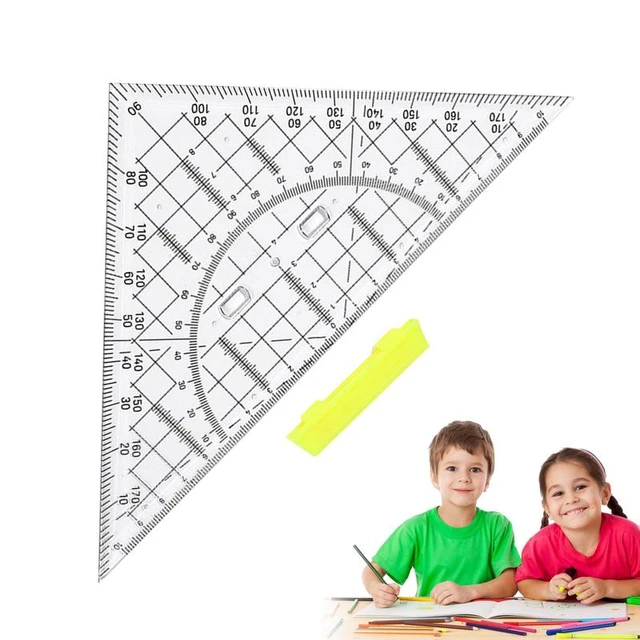 Triangle Ruler For Drawing Triangle Geometry Drafting Tools 22cm Math  Protractor School Ruler For Patchwork Sewing Cutting - AliExpress